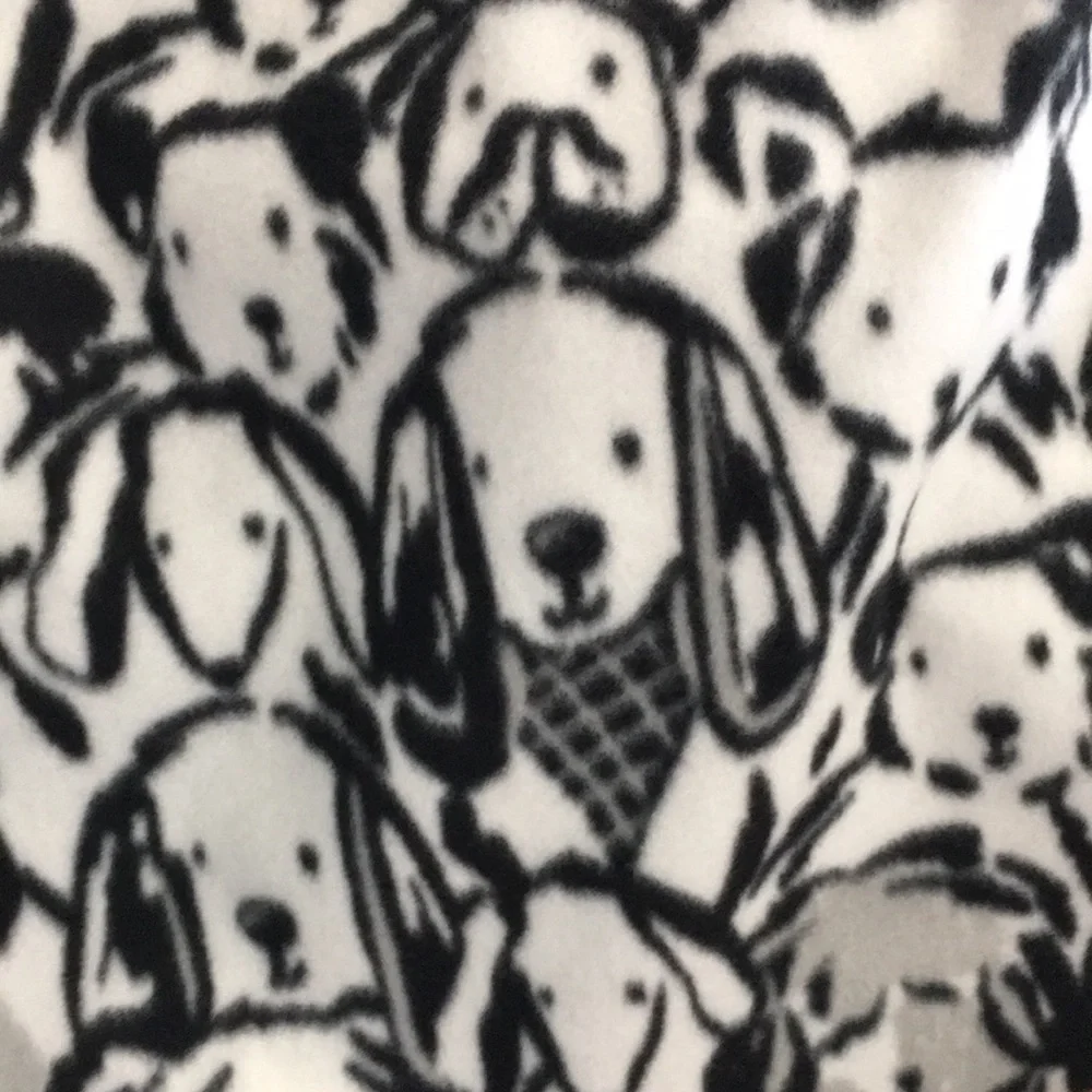 Sketched Puppy Dog Fleece Blanket